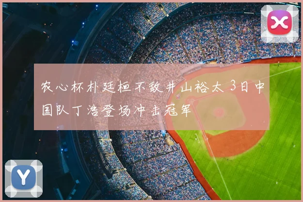 农心杯朴廷桓不敌井山裕太 3日中国队丁浩登场冲击冠军